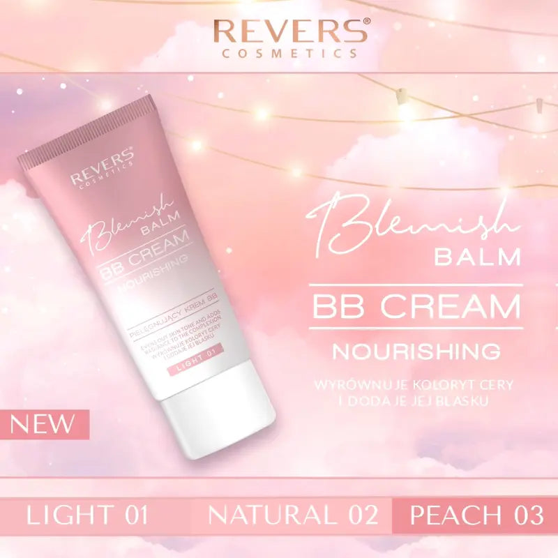 Bb cream blemish balm light, natural and peach