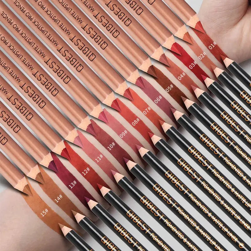 Matte lip liner and lipstick set shades