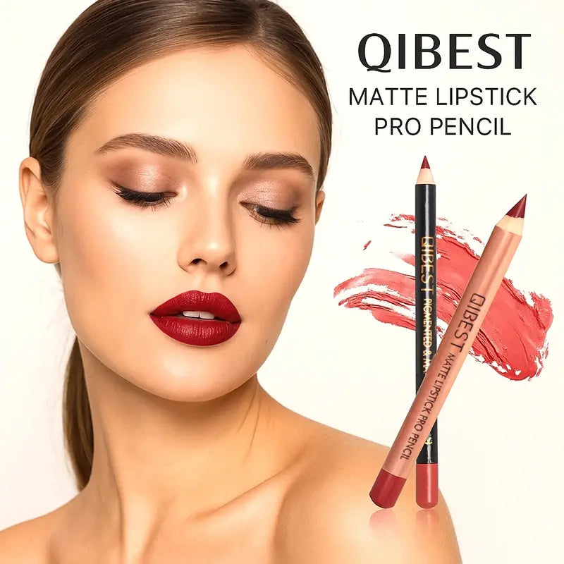 Matte lip liner and lipstick set