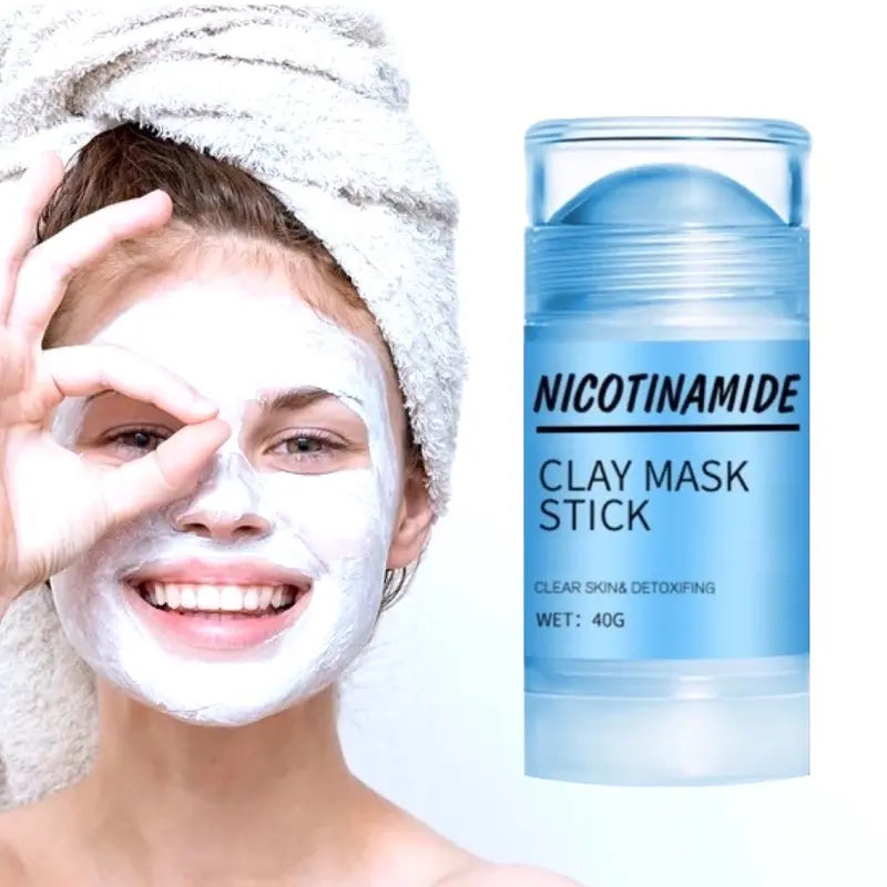 Face mask stick with nicotinamide and clay