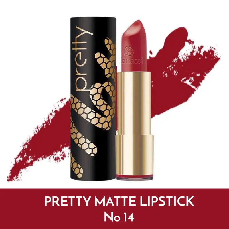 Dermacol pretty matt lipstick Dark red