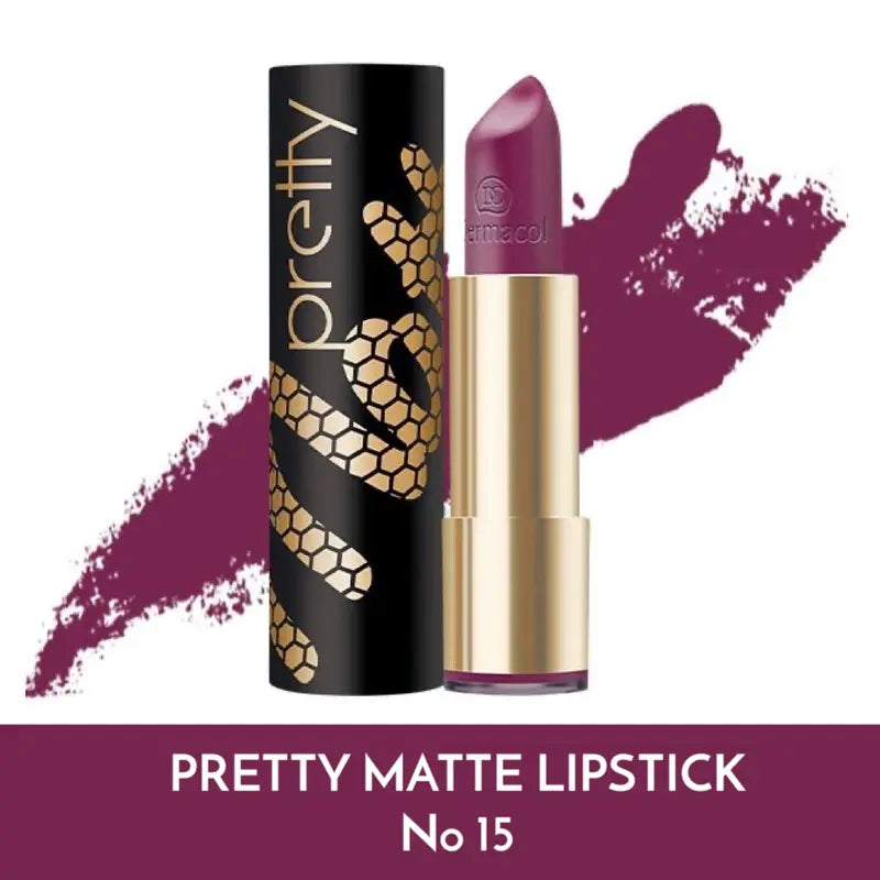 Dermacol Pretty Matte Lipstick Long-Lasting Matte Lip No 15