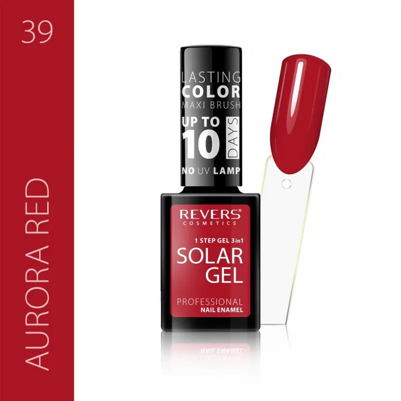 Solar gel nail polish Red
