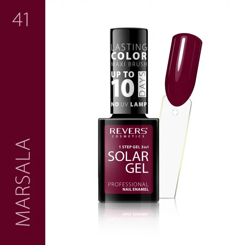 Solar gel nail polish Marsala wine