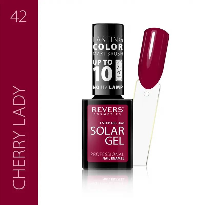 Solar gel nail polish cherry