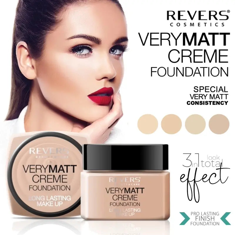 Very matte cream face foundation makeup Effect and product