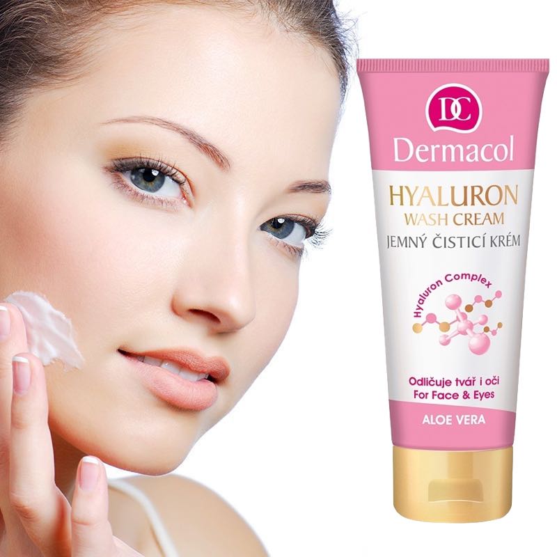 Dermacol Hyaluron Wash Cream Gentle Cream Cleanser Face & Eyes Makeup Remover