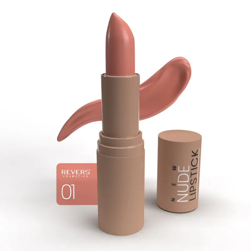 Golden Whisper New Nude Satin Lipstick 01 Moisturizing Long-Wear Lip Color Smooth, Elegant Finish