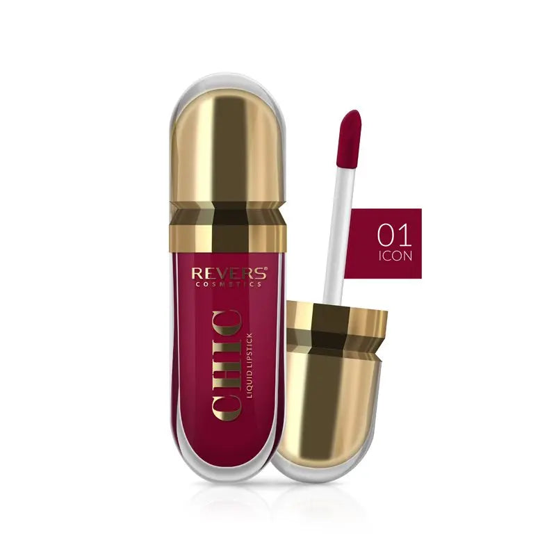 CHIC Liquid Lipstick Collection Long-Lasting Satin Finish Lip Colour Nude, Red & Mocha Shades