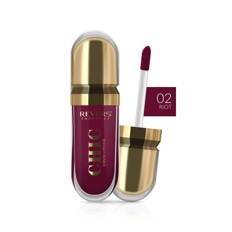 CHIC Riot Liquid Lipstick Collection Long-Lasting Satin Finish Lip Colour Nude, Red & Mocha Shades