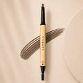 Brown Eyebrow Pencil Waterproof Dual-Ended Brow Pen with Brush Precision Angled Tip, Smudge-Proof, Sweat-Proof, Long-Lasting Natural Brows