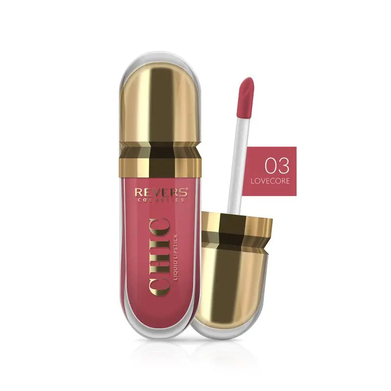 CHIC Lovecore Liquid Lipstick Collection Long-Lasting Satin Finish Lip Colour Nude, Red & Mocha Shades