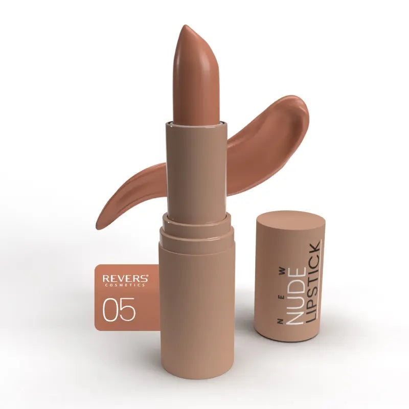 Amber Elegance New Nude Satin Lipstick Moisturizing Long-Wear Lip Color Smooth, Elegant Finish