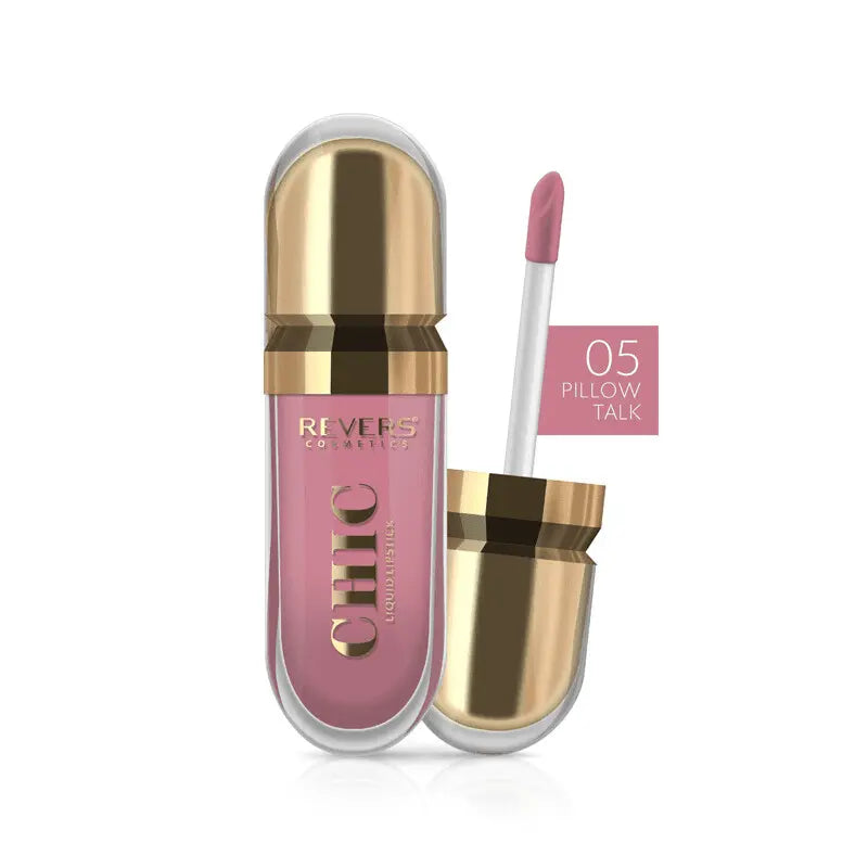 CHIC Pillow Talk Pink Liquid Lipstick Collection Long-Lasting Satin Finish Lip Colour Nude, Red & Mocha Shades