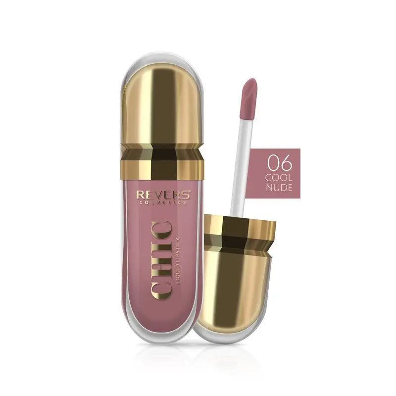 CHIC Cool Nude Liquid Lipstick Collection Long-Lasting Satin Finish Lip Colour Nude, Red & Mocha Shades