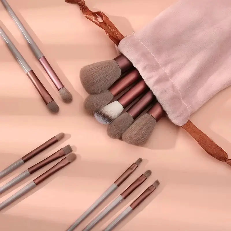 13-Piece Professional Makeup Brush Set – Elegant Design for Flawless, All-Over Makeup Application