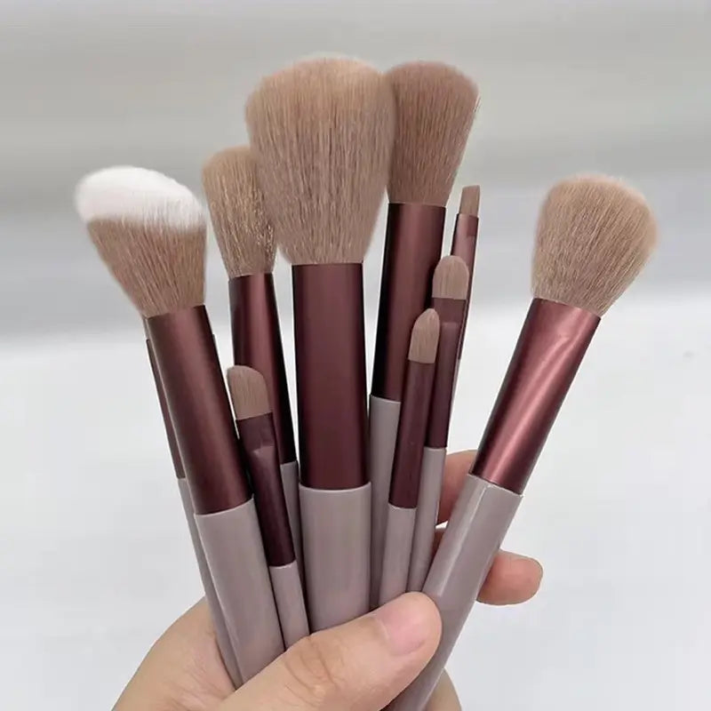 13-Piece Professional Makeup Brush Set – Elegant Design for Flawless, All-Over Makeup Application