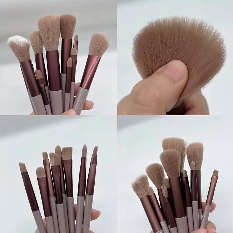 13-Piece Professional Makeup Brush Set – Elegant Design for Flawless, All-Over Makeup Application