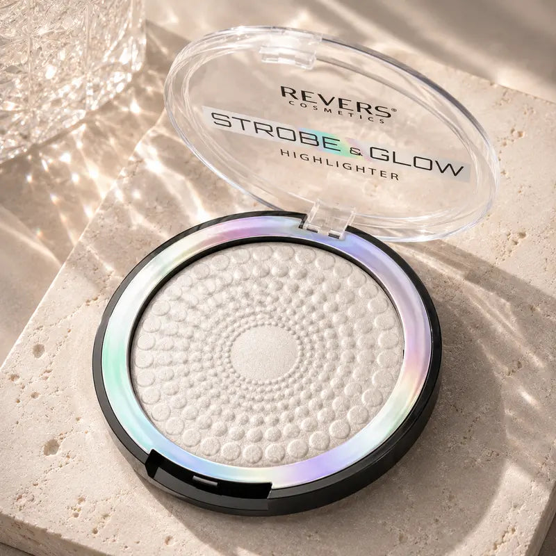 Strobe & Glow Unicorn Pressed Powder Highlighter Face & Body Illuminator Pearl Radiant Luminous Glow Finish