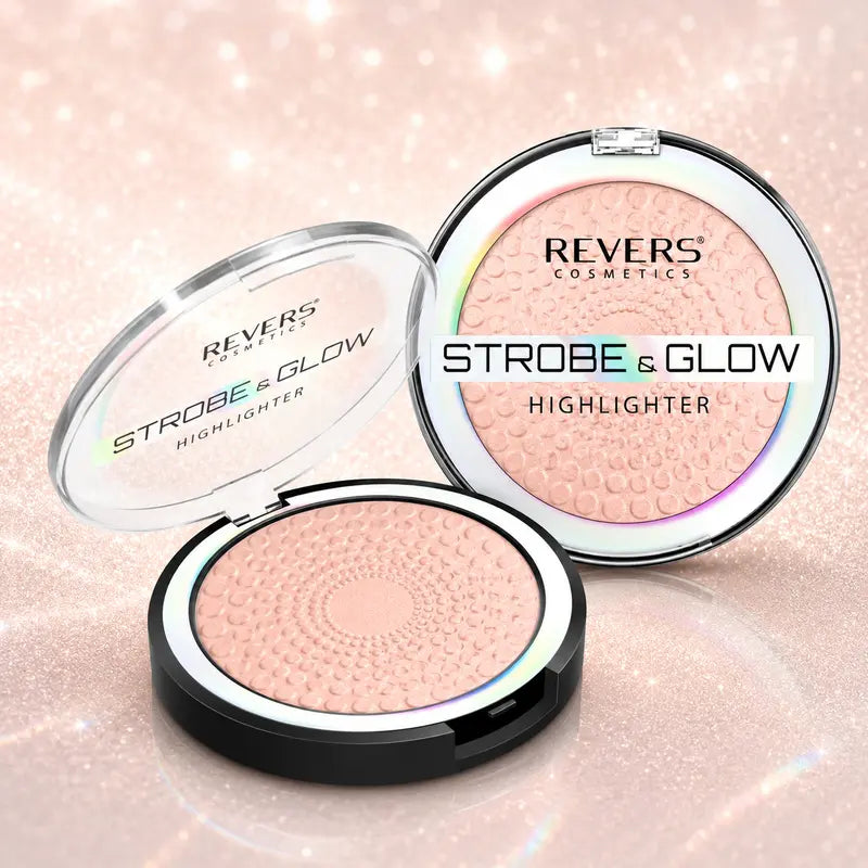 Strobe & Glow Harmony Pressed Powder Highlighter Face & Body Illuminator Soft Pink Radiant Luminous Glow Finish