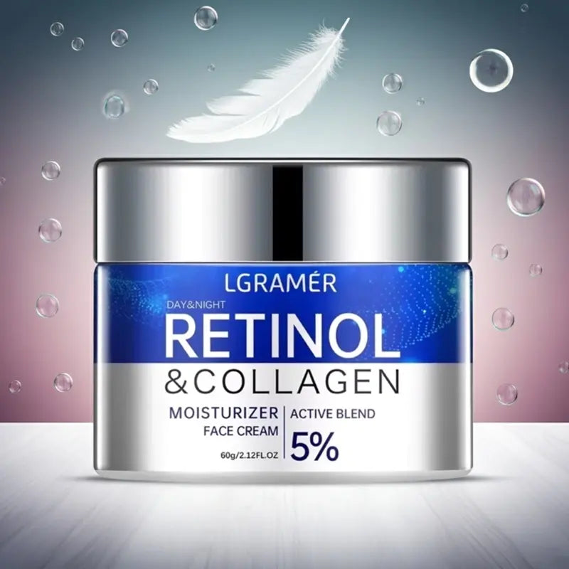 Retinol Face Cream with Collagen &amp; Hyaluronic Acid – 24H Anti-Aging Moisturizer for Firm, Radiant Skin