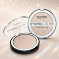 Strobe & Glow Emotion Pressed Powder Highlighter Face & Body Illuminator Nude Radiant Luminous Glow Finish