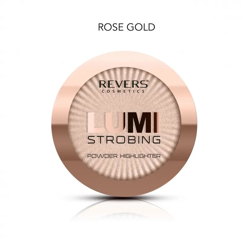 Rose Gold Lumi Strobing Compact Highlighter Radiant Face & Body Illuminating Powder