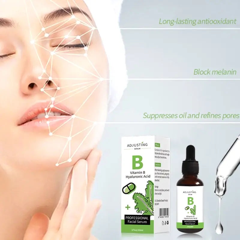 Face Serum for Problematic Skin Vitamin B & Hyaluronic Acid Smoothing & Sebum Balancing