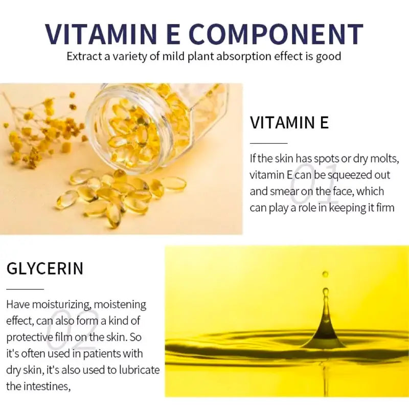 Calming Face Serum Vitamin E, Hyaluronic Acid & Antioxidants Moisturizing & Anti-Aging