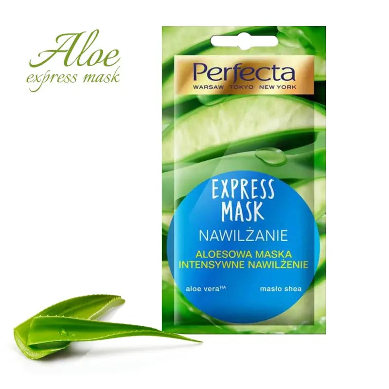 Perfecta Aloe Vera Intensive Moisturising Face Mask Hyaluronic Acid Hydrating & Soothing