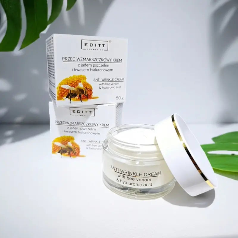 Anti-Wrinkle Day & Night Face Cream with Bee Venom & Hyaluronic Acid – Mature Skin Care 50g