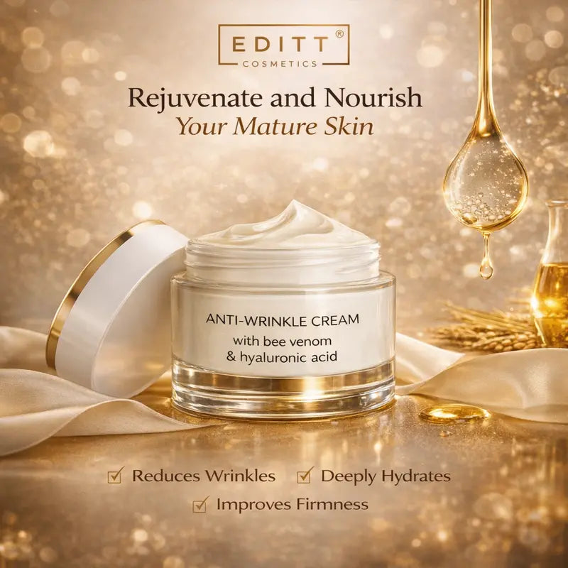 Day and Night Anti-wrinkle face cream with bee venom and hyaluronic acid