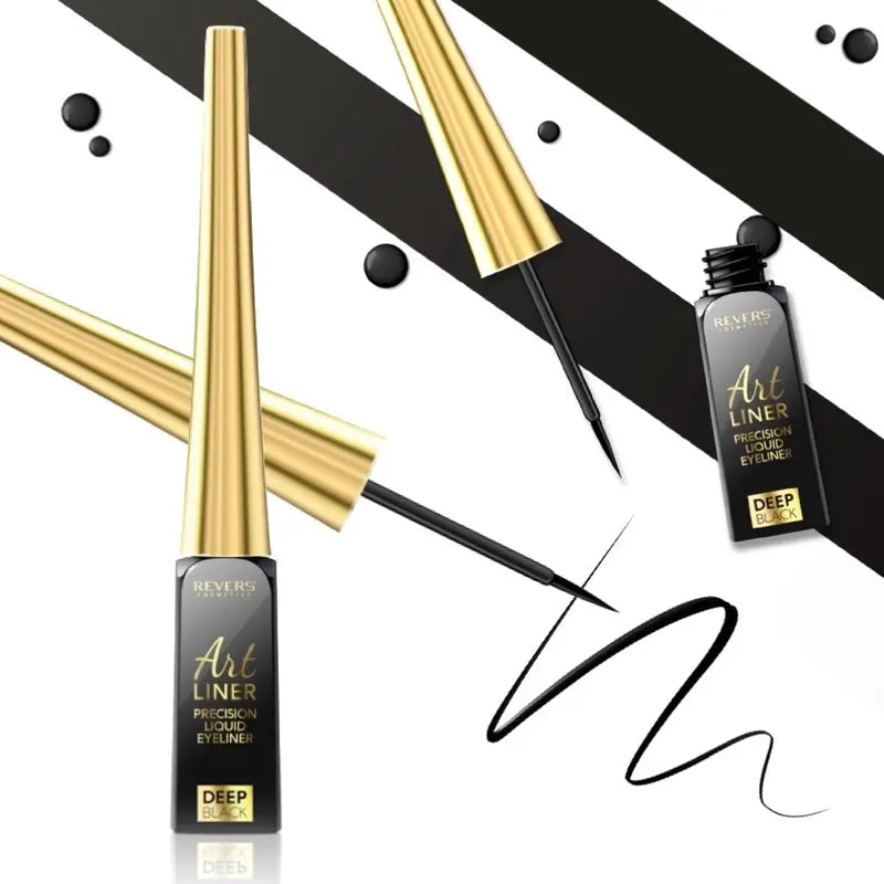 Art LINER Precision Liquid Eyeliner Long-Wearing Eye Definer Deep Black