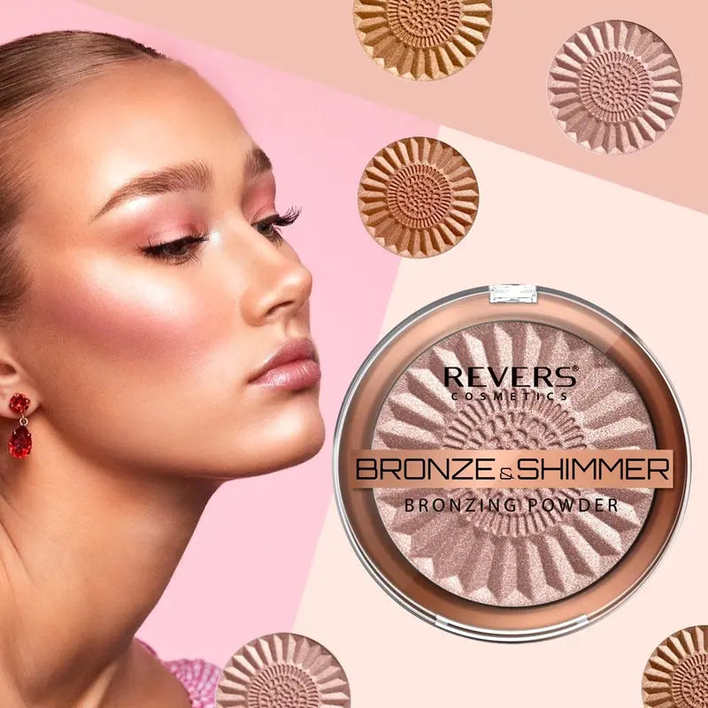 Bronze & Shimmer Face Bronzer – Natural Sun-Kissed Glow & Highlighting Powder