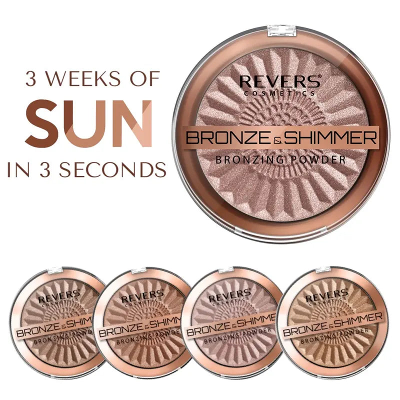 Bronze & Shimmer Face Bronzer – Natural Sun-Kissed Glow & Highlighting Powder
