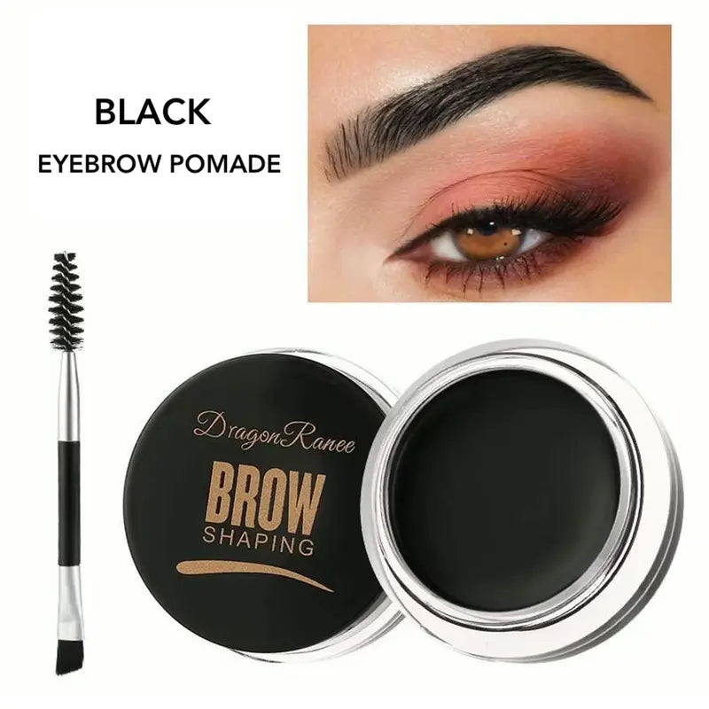 Eyebrow Pomade Kit – Waterproof Brow Wax & Tint with Duo Brush for Natural Look