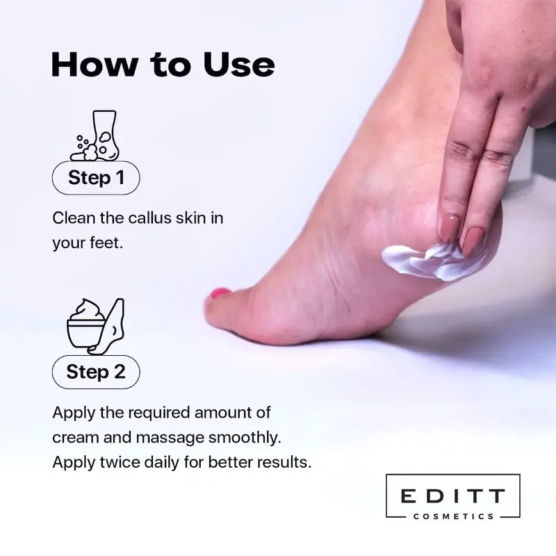Callus Cream for Dry & Hardened Feet With Horse Chestnut & Hemp Oil Intensive Foot Care