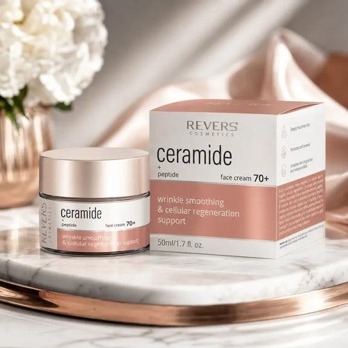 Ceramide Face Cream 70+ with Peptides Anti-Wrinkle & Firming Moisturiser Mature Skin Barrier Repair Deep Hydration 50ml