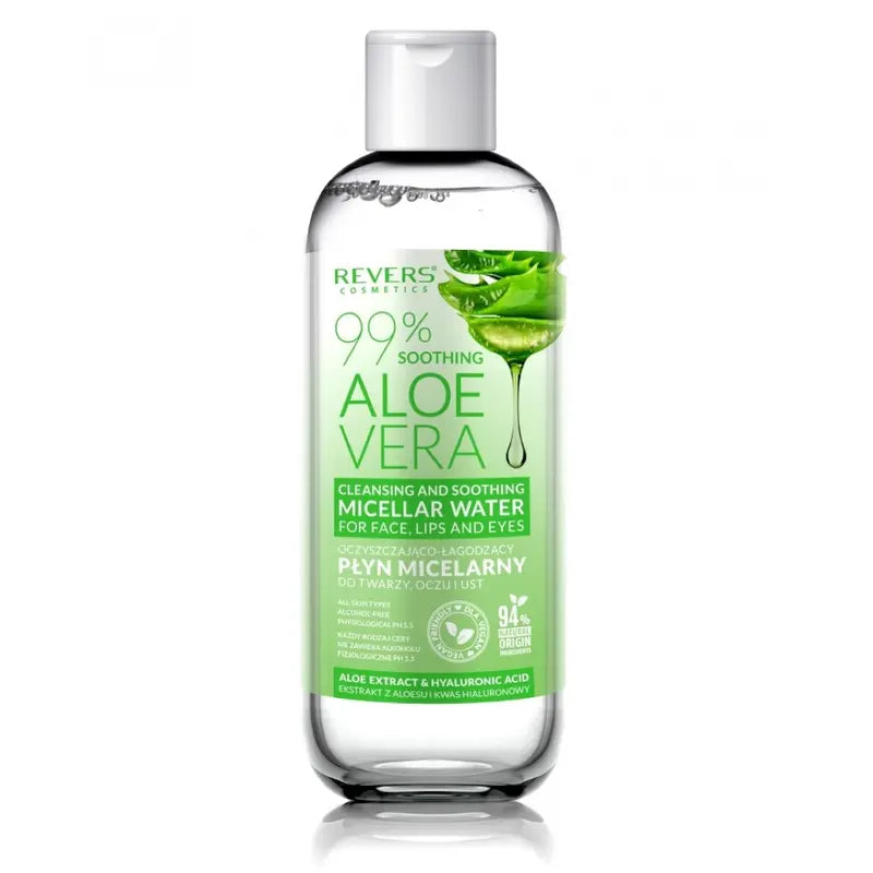 Aloe Vera Cleansing & Soothing Micellar Lotion Aloe Vera Extract and Hyaluronic Acid 500ml