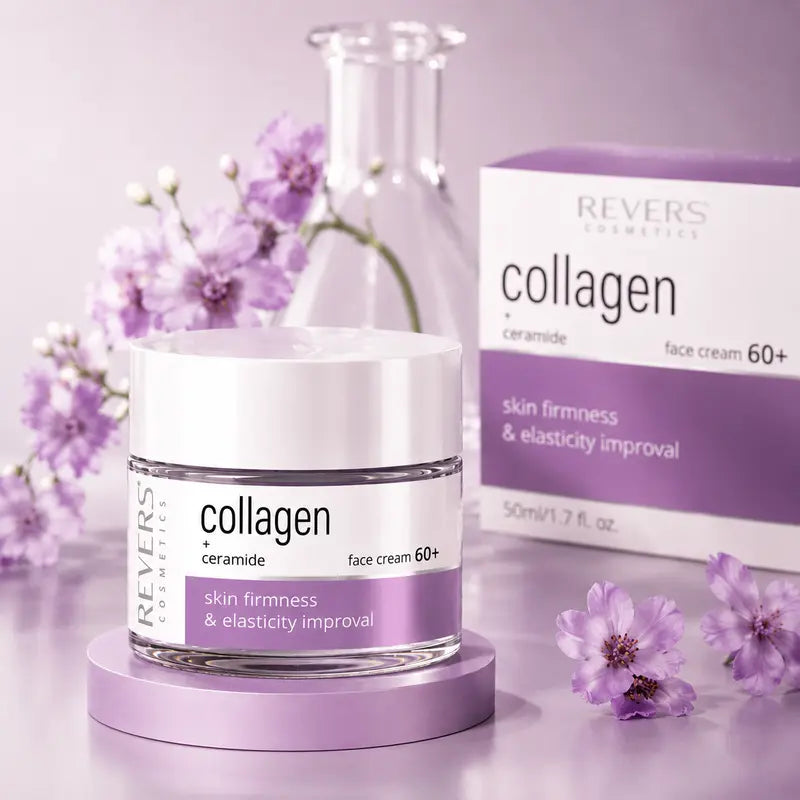 Collagen Face Cream 60+ with Ceramides Firming & Hydrating Moisturiser Mature Skin Barrier Support Anti-Ageing Skincare 50ml