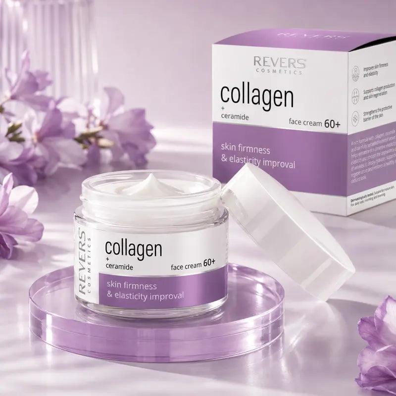 Collagen Face Cream 60+ with Ceramides Firming & Hydrating Moisturiser Mature Skin Barrier Support Anti-Ageing Skincare 50ml