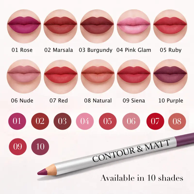 Contour matte lip pencil lip liner