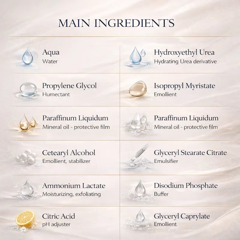 Cremobaza 10% 30% or 50% Urea Cream Hypoallergenic Moisturizing & Softening Face and Body Cream for Dry & Sensitive Skin