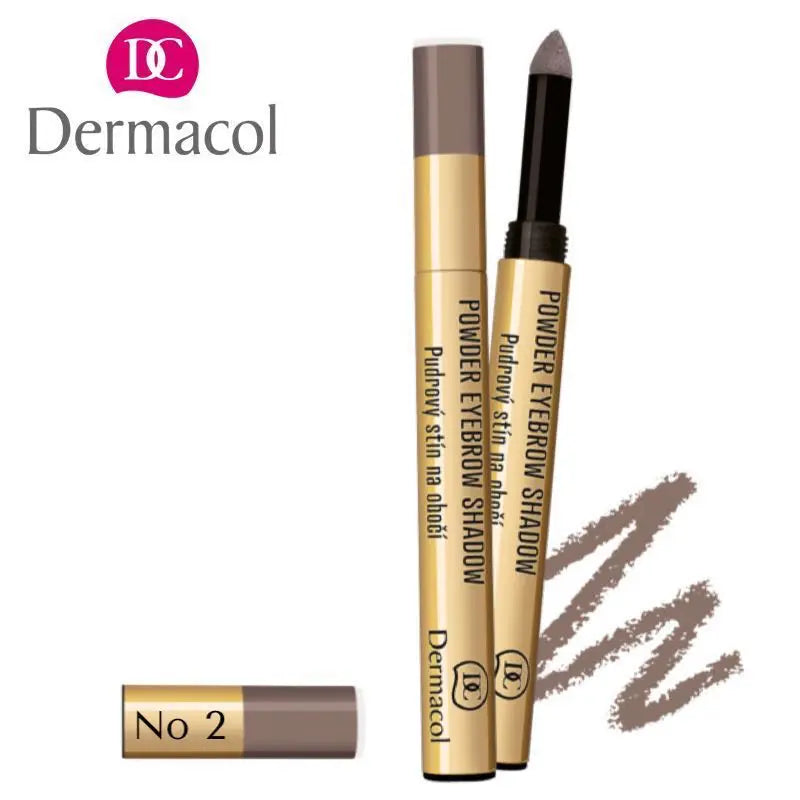 Dermacol Powder Eyebrow Shadow Easy, Long-Lasting Brow Makeup for Fuller & Defined Brows