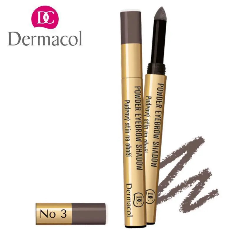 Dermacol Powder Eyebrow Shadow Easy, Long-Lasting Brow Makeup for Fuller & Defined Brows