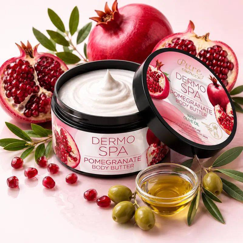 Dermo SPA Pomegranate Body Butter with Olive Oil Nourishment & Skin Hydration 200ml