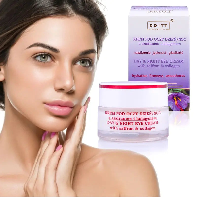 Anti-Ageing Eye Cream with Saffron & Collagen – Day & Night Wrinkle Care & Hydration