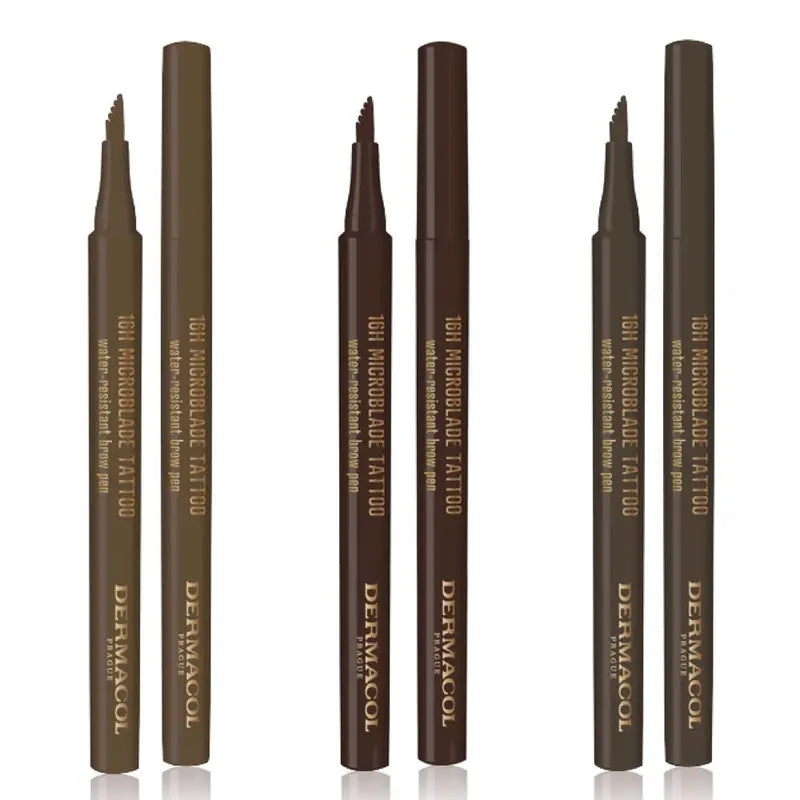 Dermacol 16H Microblade Tattoo Brow Pen – Long-Lasting Waterproof Eyebrow Marker