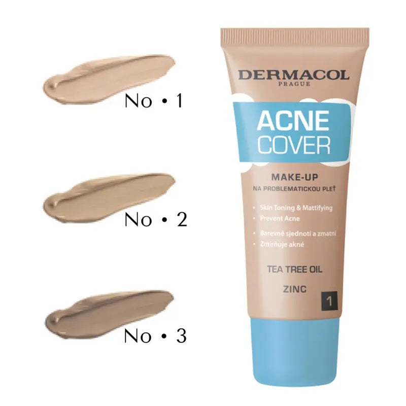 Dermacol Acne Cover Matte Makeup Foundation For Problematic Skin Tea Tree Oil & Zincidone