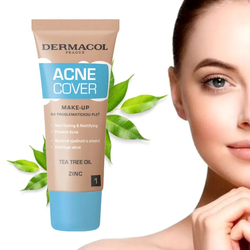Dermacol Acne Cover Matte Makeup Foundation For Problematic Skin Tea Tree Oil & Zincidone